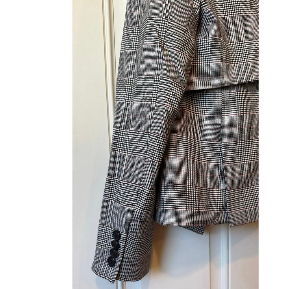 VERONICA BEARD Paloma Dickey Blazer Size 4 Gray Houndstooth Wool Blend Preppy - Picture 10 of 16